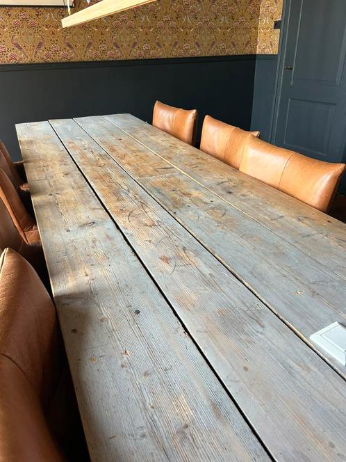 Landelijke grote eettafel 350x95cm Franse vloerdelen, Huis en Inrichting, Tafels | Eettafels, Gebruikt, 50 tot 100 cm, 200 cm of meer