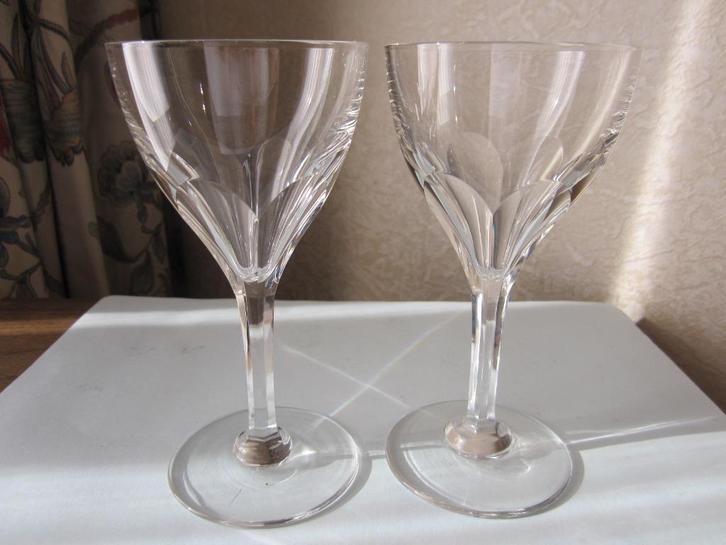 Vijf cristal Val st Lambert model Nestor aperitief glazen, Antiek en Kunst, Antiek | Glas en Kristal, Verzenden