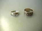 2 zilveren bandringen NU 20 euro, Verzenden, Zilver, Ring