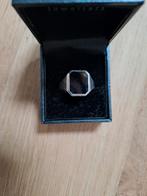 Massief zilveren heren ring 925 met onyx, Sieraden, Tassen en Uiterlijk, Ringen, Ophalen of Verzenden, Zo goed als nieuw, Zilver