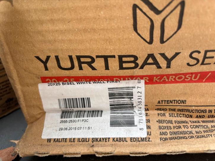 Witte Wandtegels Yurtbay 20x25 cm, Doe-het-zelf en Verbouw, Tegels, Nieuw, Wandtegels, Keramiek, 20 tot 40 cm, Minder dan 20 cm