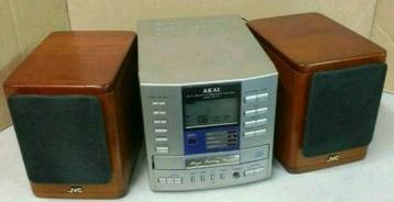 Akai stereo set met cd qx-20 + jvc speakers  sp-ux2000grd beschikbaar voor biedingen