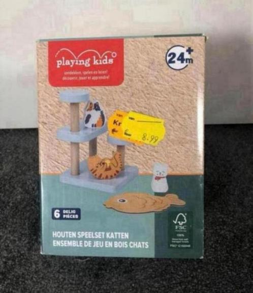 NIEUW - 6 delige houten speelset 24m+, Kinderen en Baby's, Speelgoed | Houten speelgoed, Nieuw, Overige typen, Ophalen of Verzenden