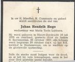Nieuw-Dordrecht1876- 1957 Johan Hendrik Hoge/ M. Lubbers, Ophalen of Verzenden, Bidprentje