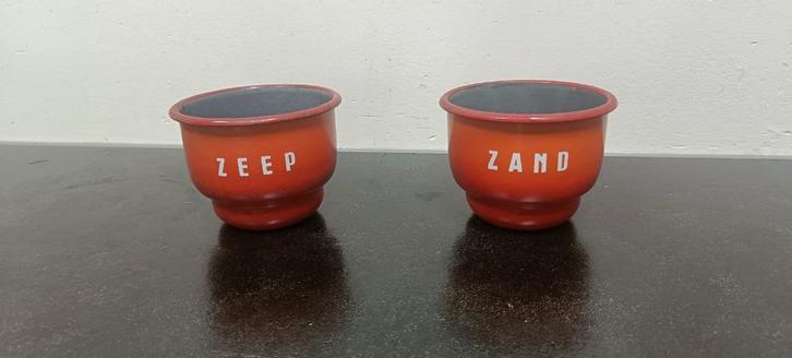 zeep en zandpotje emaille, Antiek en Kunst, Antiek | Emaille, Ophalen of Verzenden