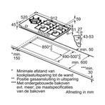 Siemens studioLine ER9A6SS71N 5 pits gaskookplaat, Ophalen, Gebruikt, Inbouw, Gas