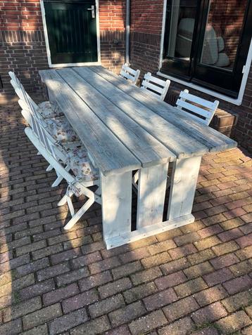 Grote houten tuintafel van steigerhout 2,5 meter lang! beschikbaar voor biedingen