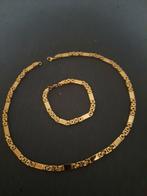 Gold plated Koningsketting & Armband 60 cm, Ophalen of Verzenden, Nieuw, Goud, Overige materialen