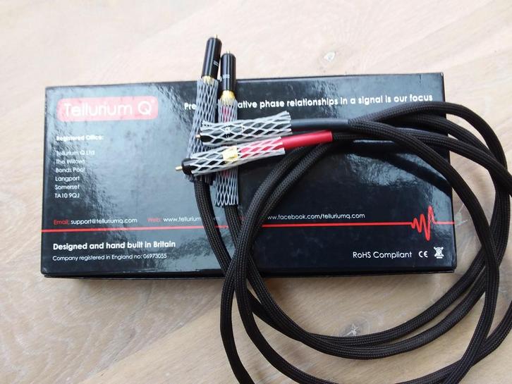 Tellurium ultra black 2 rca analoge interlink 1,5 meter, Audio, Tv en Foto, Audiokabels en Televisiekabels, Zo goed als nieuw