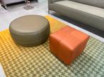 Nieuw Design on Stock Barrell 80 Poef Basque Forrest Leer, Huis en Inrichting, Rond, Leer, Ophalen of Verzenden, 75 tot 100 cm