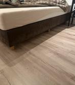 Boxspring Suede bruin 180x200cm, Huis en Inrichting, Ophalen, Bruin, Tweepersoons, Zo goed als nieuw