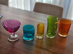 5 sets gekleurde Leonardo glazen, Verzamelen, Glas en Borrelglaasjes, Ophalen, Zo goed als nieuw, Overige typen