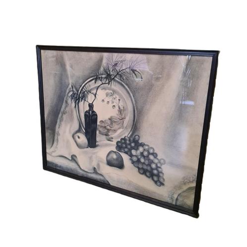 Krijt Stilleven Gesigneerd Hooijbergh, Antiek en Kunst, Kunst | Tekeningen en Foto's, Ophalen of Verzenden
