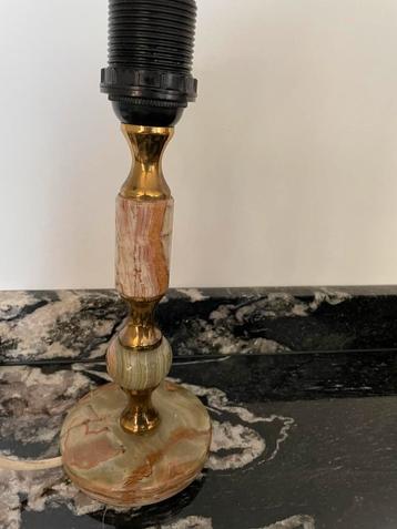 Marmer marmeren onyx natuursteen tafellamp lamp lampenvoet beschikbaar voor biedingen