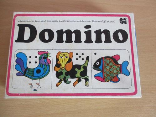 Domino spel - dieren. Retro - Vintage, Hobby en Vrije tijd, Gezelschapsspellen | Bordspellen, Zo goed als nieuw, Een of twee spelers