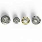 AD Copier (1901-1991) 2 Glazen spijkerbollen en 2 asbakken, Antiek en Kunst, Antiek | Glas en Kristal, Ophalen of Verzenden