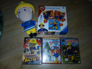 Brandweerman Sam Set: Knuffel, Puzzel & DVD's beschikbaar voor biedingen