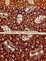 Veritable Wax Hollandais stof, Textiel wasdruk 2 meter, Hobby en Vrije tijd, Stoffen en Lappen, Ophalen, Bruin, 30 tot 120 cm