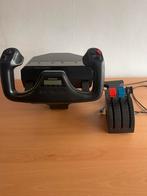 Logitech G flightjoke system + Saitek Pro flight roerpedalen, Ophalen of Verzenden, Zo goed als nieuw