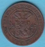 Nederlands-Indië 1 cent 1857 Willem III in munthouder, Postzegels en Munten, Munten | Nederland, Koning Willem III, 1 cent, Ophalen