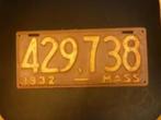 Kentekenplaat licenseplate Massachusetts 1932 USA, Verzenden, Gebruikt, Auto's