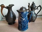 Diverse Antieke Tinnen, stenen Pul/ Kan/ Theepot, Ophalen of Verzenden