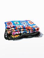 Deken, gehaakt, Granny-squares, vintage, Verzenden, Gebruikt