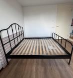 IKEA Bed Frame (Metal) - 160x200 cm, Verstelbaar, Zwart, Tweepersoons, Zo goed als nieuw