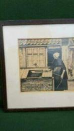 tekening oude vrouw waterput Katwijk. C Zuyderduyn, Antiek en Kunst, Ophalen