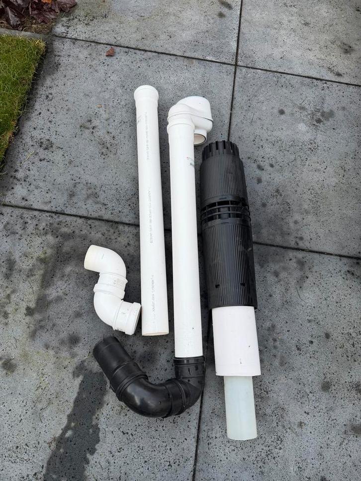 Ubbink Rookgasafvoer - Zo goed als nieuw!, Doe-het-zelf en Verbouw, Buizen en Afvoer, Zo goed als nieuw, Afvoer, Pvc, Minder dan 2 meter