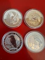 Setje kookaburra s  4x1 oz zilver, Postzegels en Munten, Edelmetalen en Baren, Ophalen of Verzenden, Zilver