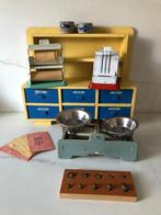 Vintage/ antiek winkeltje met kassa, weegschaal, gewichtjes., Gebruikt, Ophalen of Verzenden