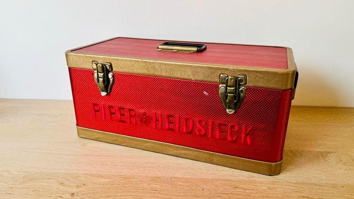 Vintage Piper-Heidsieck Champagnekoffer / doos, Verzamelen, Merken en Reclamevoorwerpen, Gebruikt, Overige typen, Ophalen of Verzenden