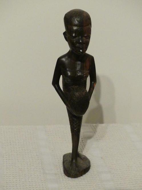 afrikaans beeld vrouw met kalabas, Antiek en Kunst, Kunst | Beelden en Houtsnijwerken, Ophalen of Verzenden
