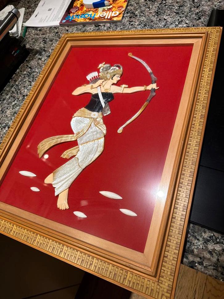 Antiek Aziatisch Kunstwerk, Antiek en Kunst, Kunst | Overige Kunst, Ophalen of Verzenden