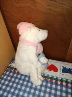Evora witte ijsbeer met kind knuffel 26.5 cm groot, Ophalen of Verzenden