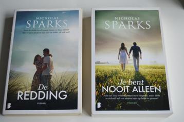 2 boeken Nicolas Sparks; je bent nooit alleen en De redding beschikbaar voor biedingen