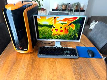 Gaming PC met Monitor, Toetsenbord en Muis beschikbaar voor biedingen