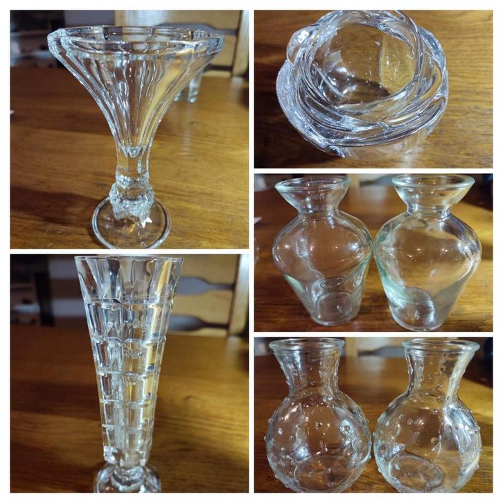 Kristal en Glas. Meerdere voorwerpen., Antiek en Kunst, Antiek | Glas en Kristal, Ophalen of Verzenden