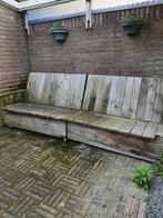 GRATIS: Houtenbank op wielen, Tuin en Terras, Gebruikt, Hout, Ophalen