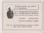 vrijheidsstrijd advertentie 1945 bevrijding rs stokvis & zn, Boeken, Ophalen of Verzenden, Overige onderwerpen, Tweede Wereldoorlog