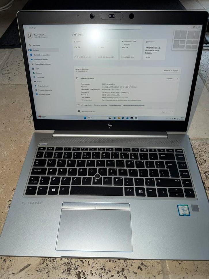 HP Elitebook, Computers en Software, Windows Laptops, Zo goed als nieuw, 15 inch, SSD, 2 tot 3 Ghz, Ophalen