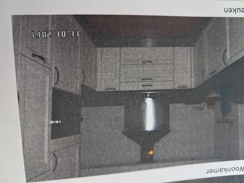 Keuken, Huis en Inrichting, Keuken | Complete keukens, Gebruikt, U-keuken, Crème, Overige materialen, Hoogglans of Gelakt, Ophalen