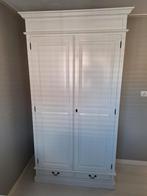Witte kledingkast met deuren en lades, Ophalen, 100 tot 150 cm, 200 cm of meer, Overige houtsoorten