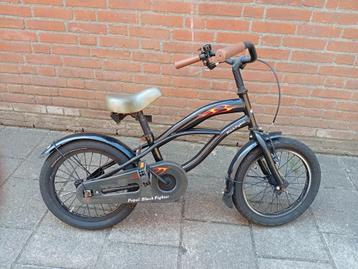 Stoere black fighter popal fiets 16 inch beschikbaar voor biedingen