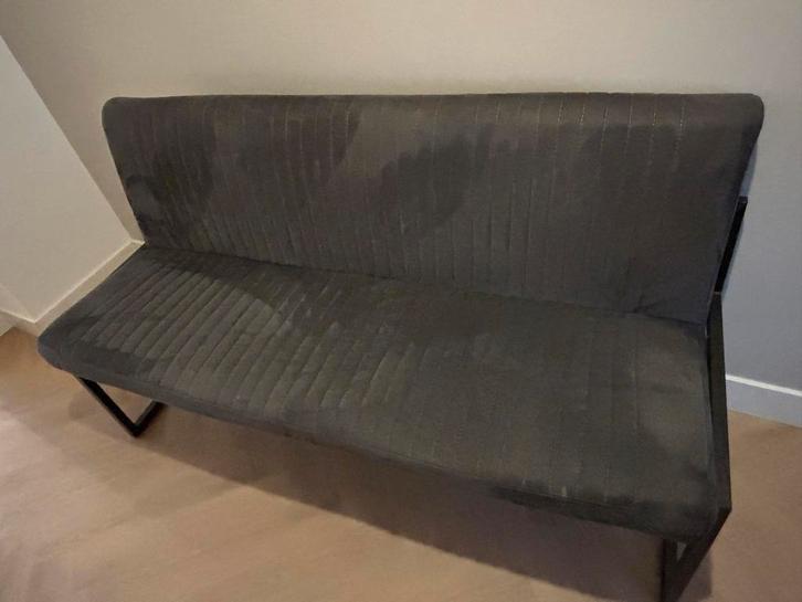 Antraciet grijze Trendhopper eetkamerbank - 155 cm, Huis en Inrichting, Banken | Bankstellen, Gebruikt, Overige maten, Overige materialen