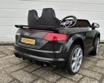 Audi TT'RS 12v zwart - RC – Leder zit – Rubberband Blue, Kinderen en Baby's, Ophalen of Verzenden, Nieuw