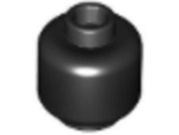 Lego Castle Gezicht, 3x Black Minifigure, Head (Plain)  beschikbaar voor biedingen