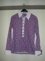 Nette rood blauwe vintage design blouse van NAN, maat S, NAN, Zo goed als nieuw, Maat 36 (S), Verzenden