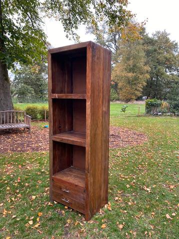 Massief houten kast boekenkast/ladekast - Indiaas hout beschikbaar voor biedingen